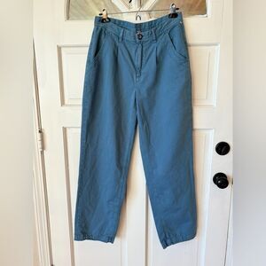 New free people blue chino boyfriend cropped pants